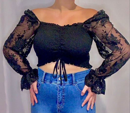 Black Lace Top