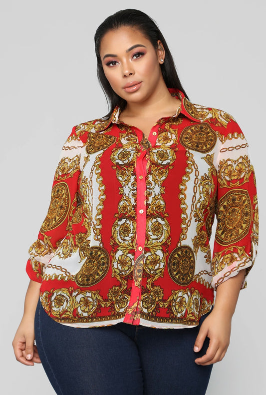 Red Versace Shirt