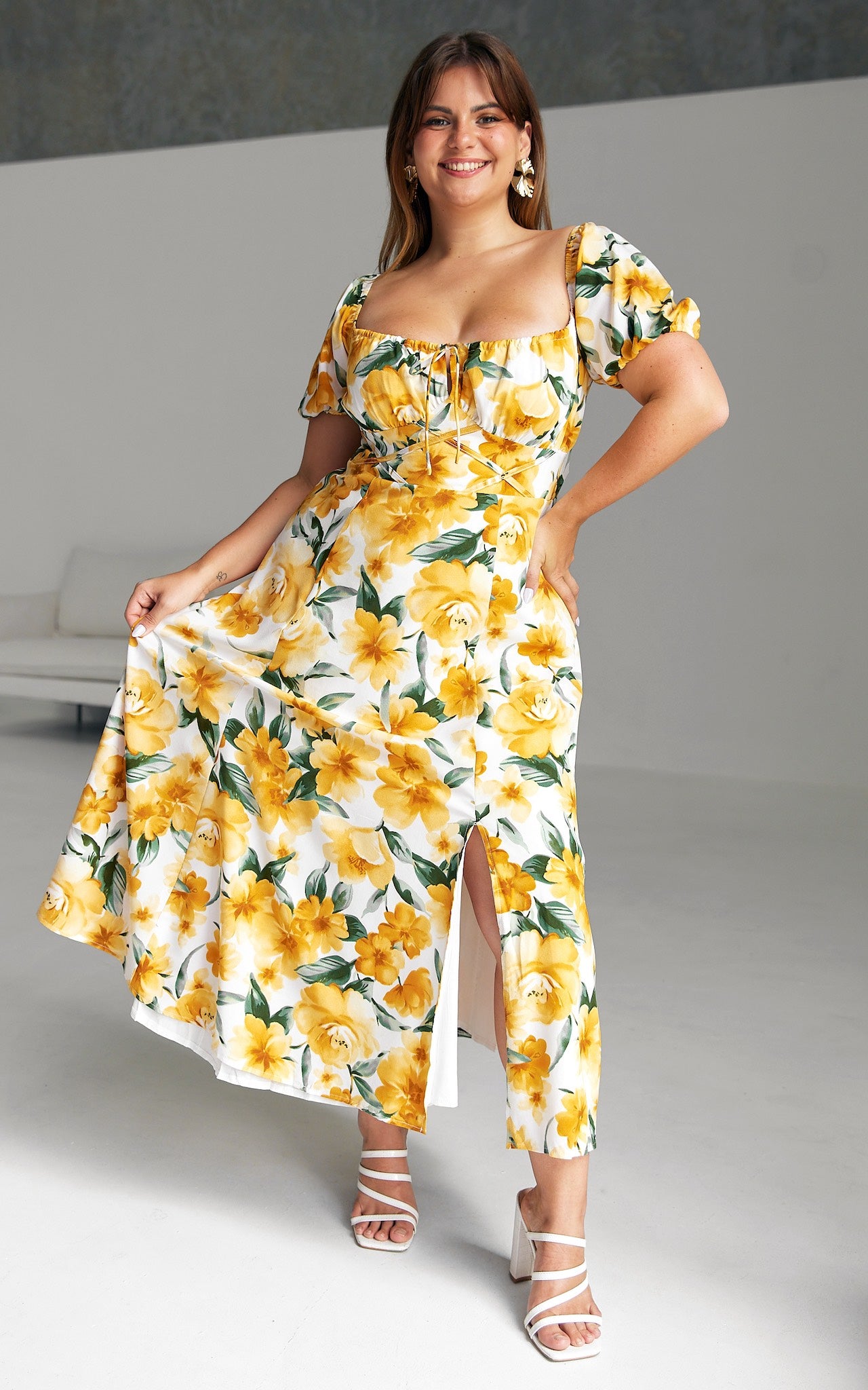 Daphne Split Midi Dress