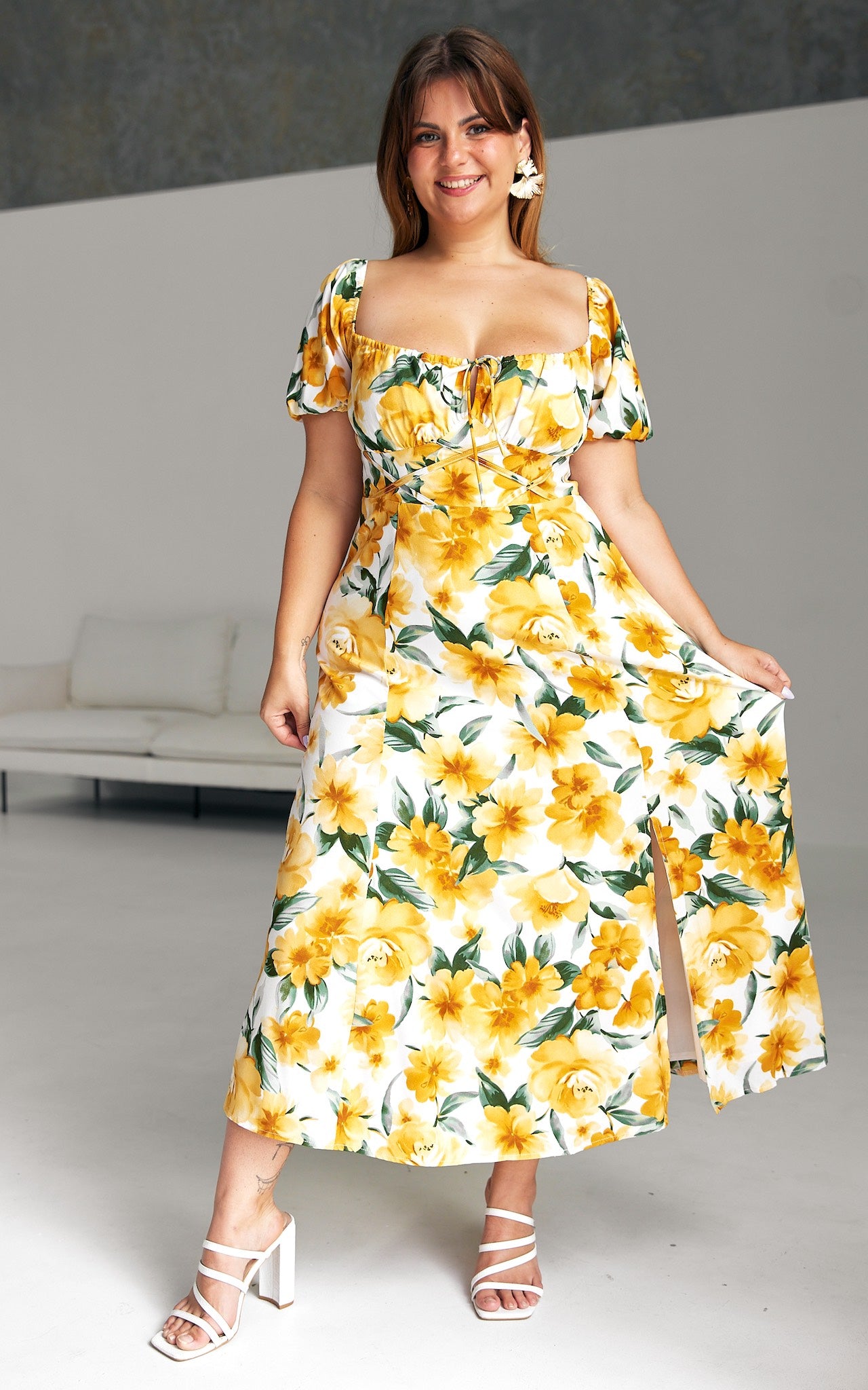 Daphne Split Midi Dress