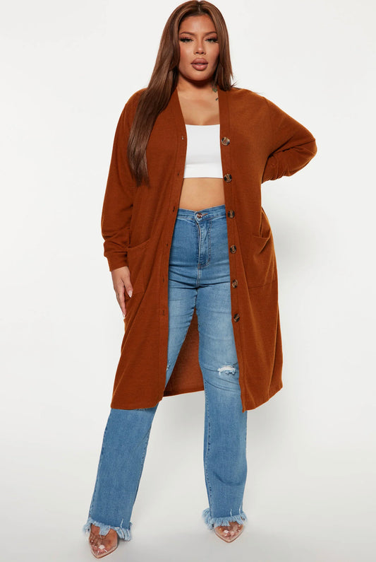 Rust Duster Cardigan